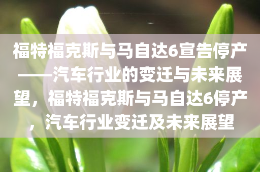 福特福克斯与马自达6宣告停产——汽车行业的变迁与未来展望，福特福克斯与马自达6停产，汽车行业变迁及未来展望