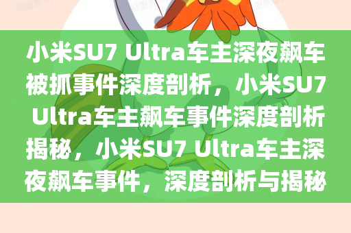 小米SU7 Ultra车主深夜飙车被抓事件深度剖析，小米SU7 Ultra车主飙车事件深度剖析揭秘，小米SU7 Ultra车主深夜飙车事件，深度剖析与揭秘