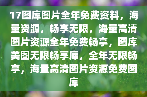 17图库图片全年免费资料，海量资源，畅享无限，海量高清图片资源全年免费畅享，图库美图无限畅享库，全年无限畅享，海量高清图片资源免费图库