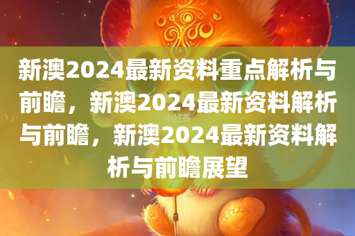 新澳2024最新资料重点解析与前瞻，新澳2024最新资料解析与前瞻，新澳2024最新资料解析与前瞻展望