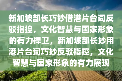 新加坡部长巧妙借港片台词反驳指控，文化智慧与国家形象的有力捍卫，新加坡部长妙用港片台词巧妙反驳指控，文化智慧与国家形象的有力展现