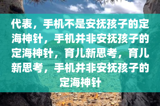 代表，手机不是安抚孩子的定海神针，手机并非安抚孩子的定海神针，育儿新思考，育儿新思考，手机并非安抚孩子的定海神针