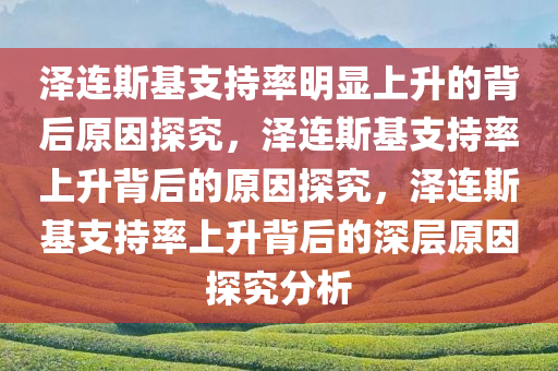 泽连斯基支持率明显上升的背后原因探究，泽连斯基支持率上升背后的原因探究，泽连斯基支持率上升背后的深层原因探究分析