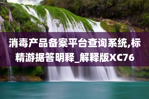 消毒产品备案平台查询系统,标精游据答明释_解释版XC76