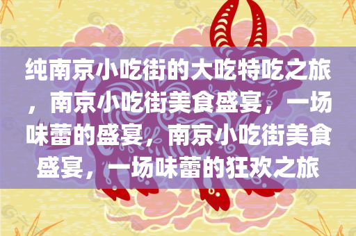 纯南京小吃街的大吃特吃之旅，南京小吃街美食盛宴，一场味蕾的盛宴，南京小吃街美食盛宴，一场味蕾的狂欢之旅