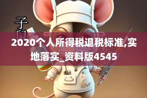 2020个人所得税退税标准,实地落实_资料版4545