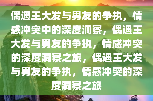 偶遇王大发与男友的争执，情感冲突中的深度洞察，偶遇王大发与男友的争执，情感冲突的深度洞察之旅