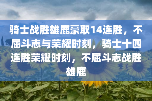 骑士战胜雄鹿豪取14连胜，不屈斗志与荣耀时刻，骑士十四连胜荣耀时刻，不屈斗志战胜雄鹿