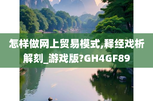 怎样做网上贸易模式,释经戏析解刻_游戏版?GH4GF89