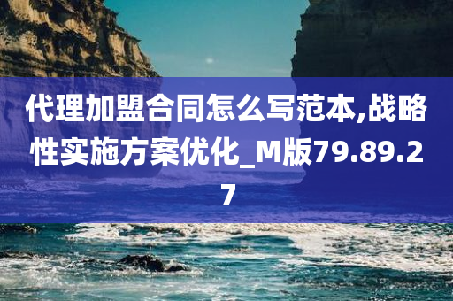 代理加盟合同怎么写范本,战略性实施方案优化_M版79.89.27