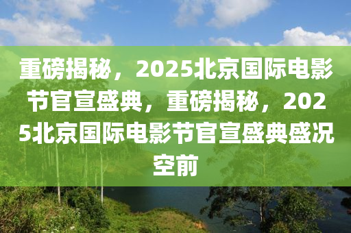 重磅揭秘，2025北京国际电影节官宣盛典，重磅揭秘，2025北京国际电影节官宣盛典盛况空前