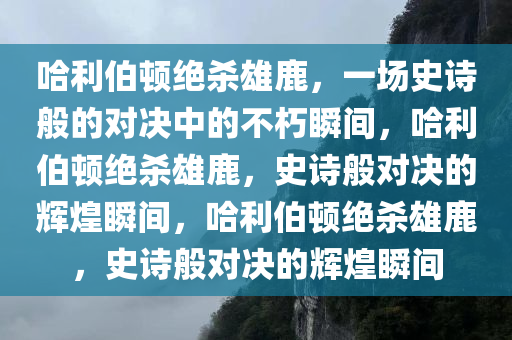 哈利伯顿绝杀雄鹿，一场史诗般的对决中的不朽瞬间，哈利伯顿绝杀雄鹿，史诗般对决的辉煌瞬间，哈利伯顿绝杀雄鹿，史诗般对决的辉煌瞬间