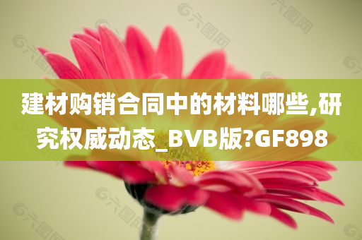 建材购销合同中的材料哪些,研究权威动态_BVB版?GF898