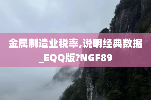 金属制造业税率,说明经典数据_EQQ版?NGF89