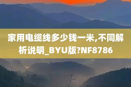 家用电缆线多少钱一米,不同解析说明_BYU版?NF8786