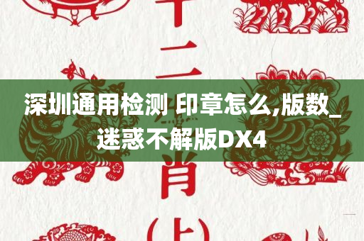 深圳通用检测 印章怎么,版数_迷惑不解版DX4