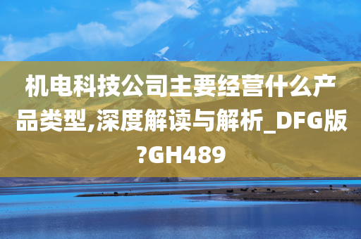 机电科技公司主要经营什么产品类型,深度解读与解析_DFG版?GH489