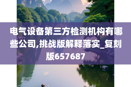 电气设备第三方检测机构有哪些公司,挑战版解释落实_复刻版657687