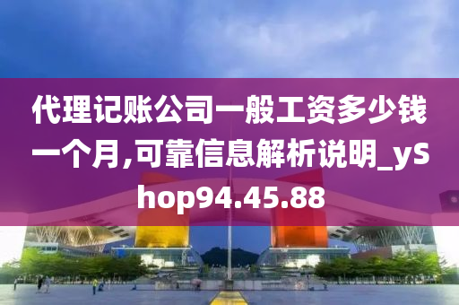 代理记账公司一般工资多少钱一个月,可靠信息解析说明_yShop94.45.88