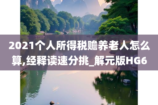 2021个人所得税赡养老人怎么算,经释读速分挑_解元版HG6