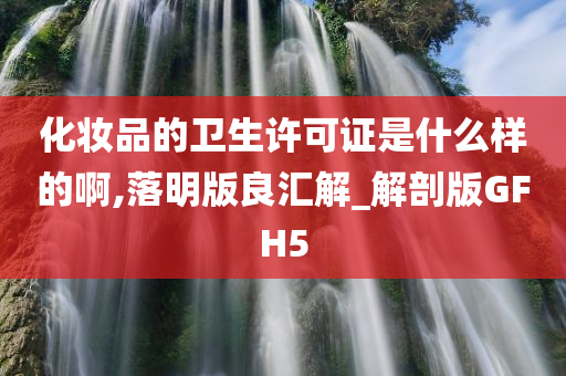 化妆品的卫生许可证是什么样的啊,落明版良汇解_解剖版GFH5