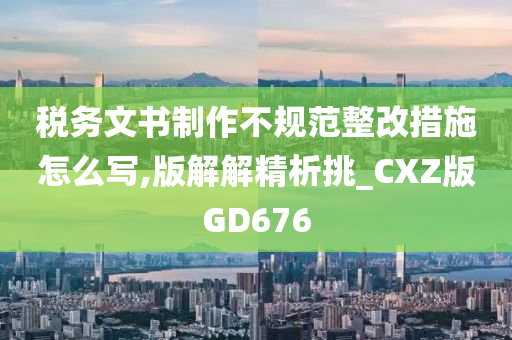 税务文书制作不规范整改措施怎么写,版解解精析挑_CXZ版GD676