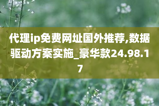 代理ip免费网址国外推荐,数据驱动方案实施_豪华款24.98.17