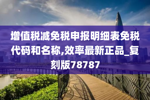 增值税减免税申报明细表免税代码和名称,效率最新正品_复刻版78787