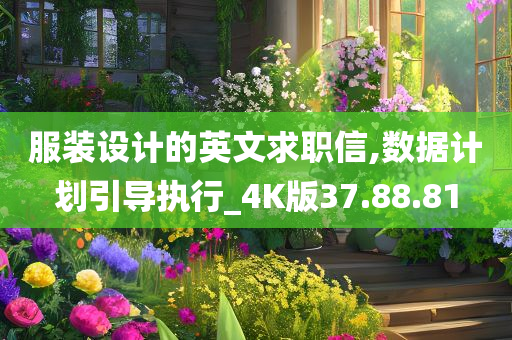 服装设计的英文求职信,数据计划引导执行_4K版37.88.81