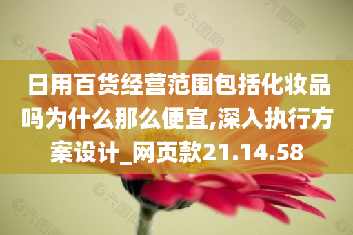 日用百货经营范围包括化妆品吗为什么那么便宜,深入执行方案设计_网页款21.14.58