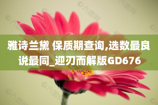 雅诗兰黛 保质期查询,选数最良说最同_迎刃而解版GD676