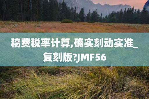 稿费税率计算,确实刻动实准_复刻版?JMF56