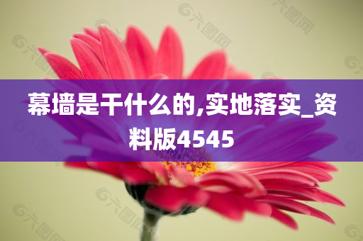 幕墙是干什么的,实地落实_资料版4545