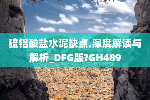 硫铝酸盐水泥缺点,深度解读与解析_DFG版?GH489