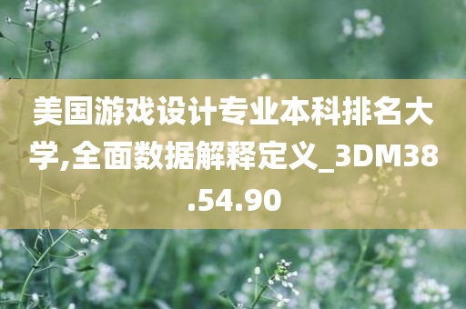 美国游戏设计专业本科排名大学,全面数据解释定义_3DM38.54.90