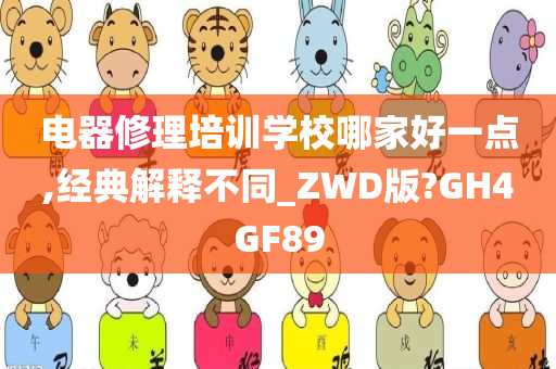 电器修理培训学校哪家好一点,经典解释不同_ZWD版?GH4GF89