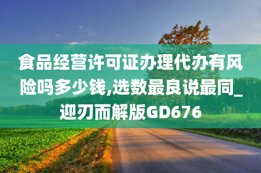 食品经营许可证办理代办有风险吗多少钱,选数最良说最同_迎刃而解版GD676