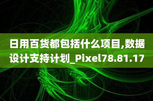 日用百货都包括什么项目,数据设计支持计划_Pixel78.81.17