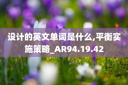 设计的英文单词是什么,平衡实施策略_AR94.19.42