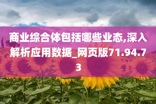 商业综合体包括哪些业态,深入解析应用数据_网页版71.94.73