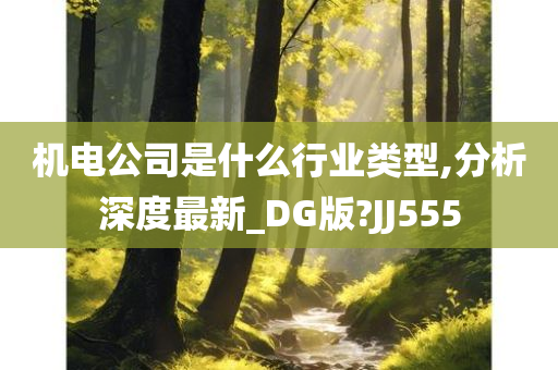 机电公司是什么行业类型,分析深度最新_DG版?JJ555