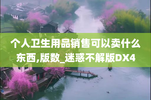 个人卫生用品销售可以卖什么东西,版数_迷惑不解版DX4