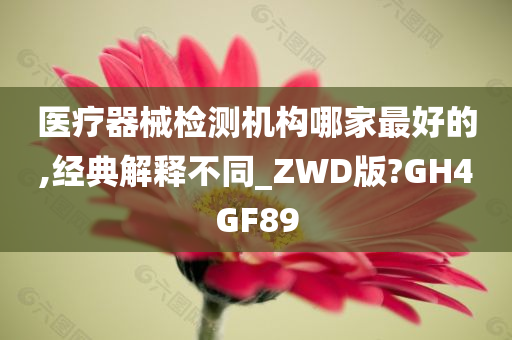 医疗器械检测机构哪家最好的,经典解释不同_ZWD版?GH4GF89