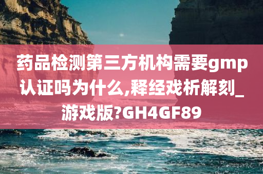 药品检测第三方机构需要gmp认证吗为什么,释经戏析解刻_游戏版?GH4GF89