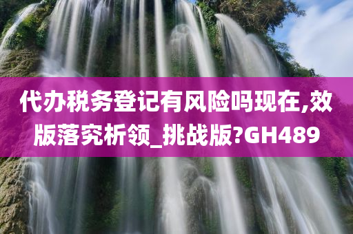 代办税务登记有风险吗现在,效版落究析领_挑战版?GH489