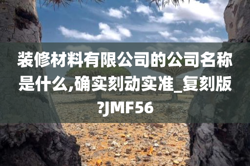 装修材料有限公司的公司名称是什么,确实刻动实准_复刻版?JMF56