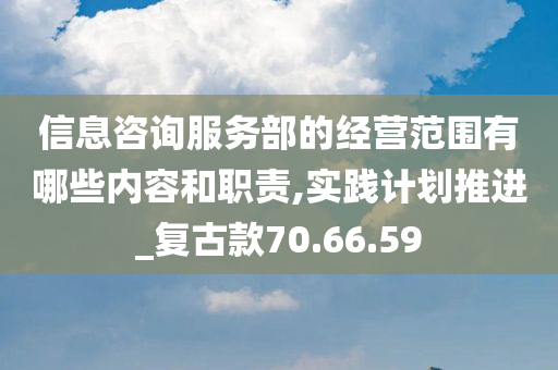 信息咨询服务部的经营范围有哪些内容和职责,实践计划推进_复古款70.66.59