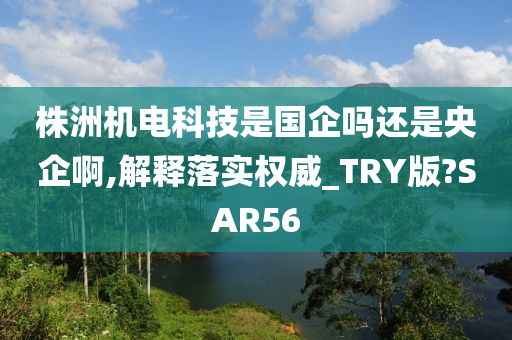 株洲机电科技是国企吗还是央企啊,解释落实权威_TRY版?SAR56