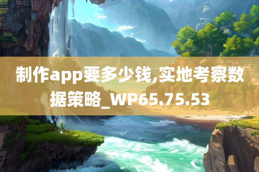 制作app要多少钱,实地考察数据策略_WP65.75.53