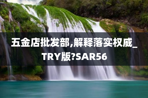 五金店批发部,解释落实权威_TRY版?SAR56